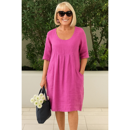 Women's Casual Loose Fit Short Sleeve Dress