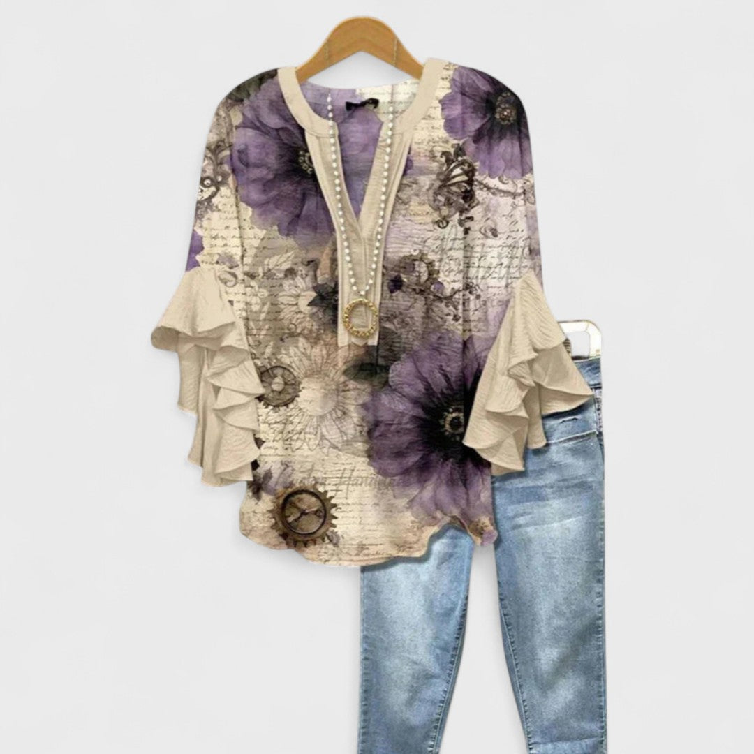 Women's Flowy Ruffle Blouse