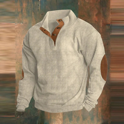 Men's Button Collar Knit Sweater
