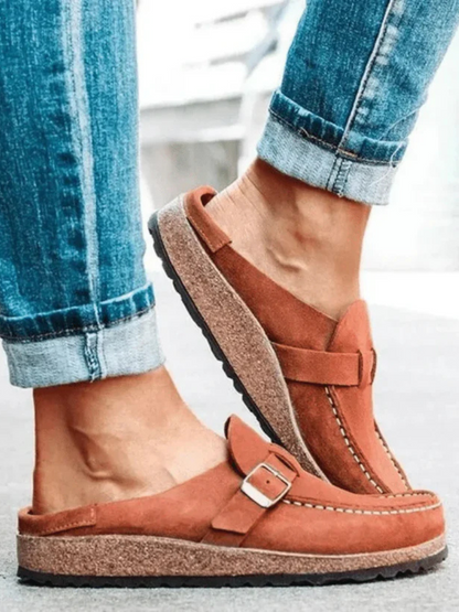 Women's Slip-On Loafers Buckle Strap