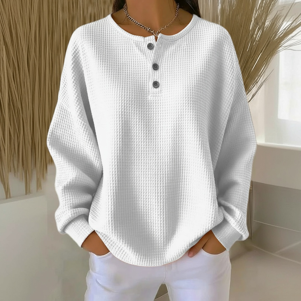 Women's Button Front Sweatshirt