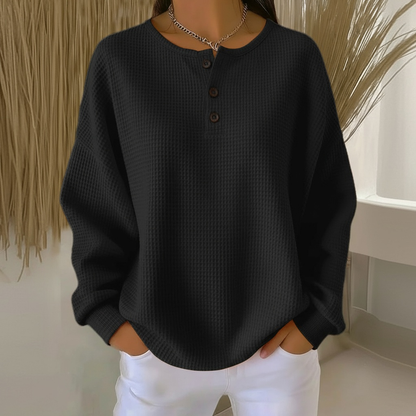 Women's Button Front Sweatshirt