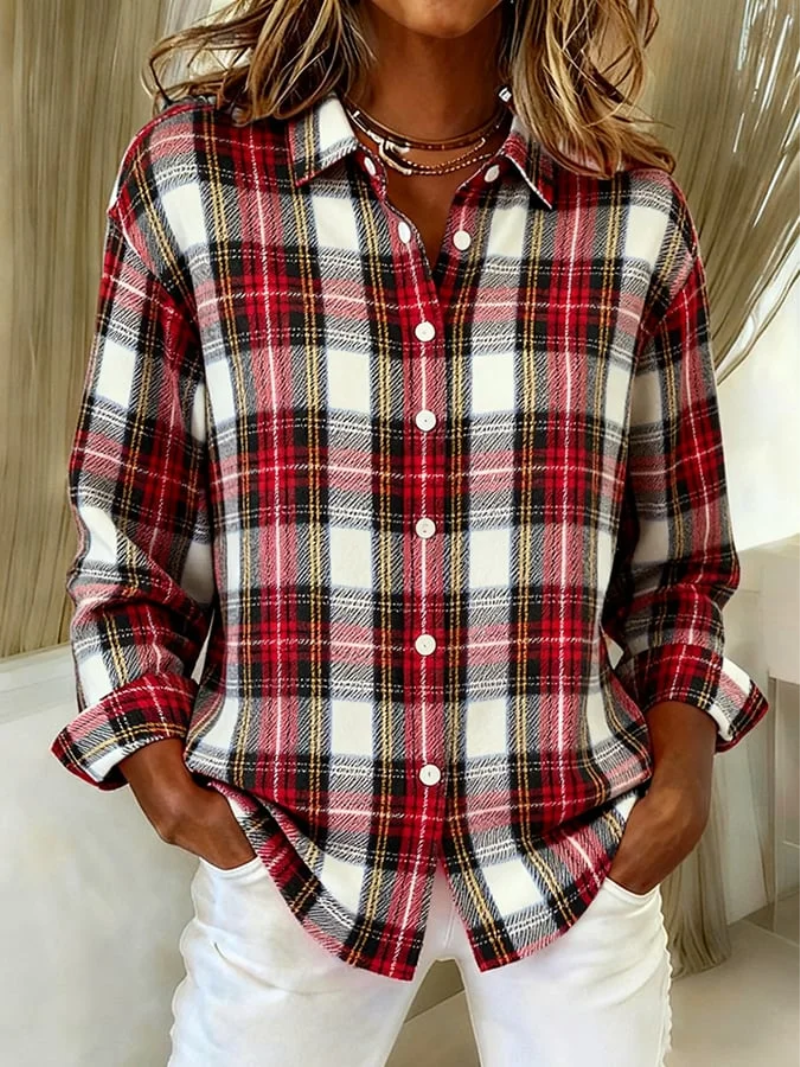 Women's Checkered Blouse Classic - Vonnera
