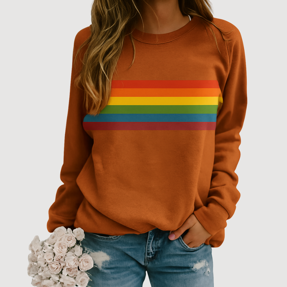 Women's Rainbow Crewneck Sweatshirt