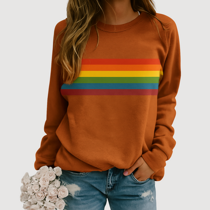 Women's Rainbow Crewneck Sweatshirt