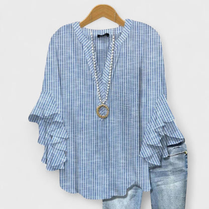 Women's V Neck Blouse Floral Print