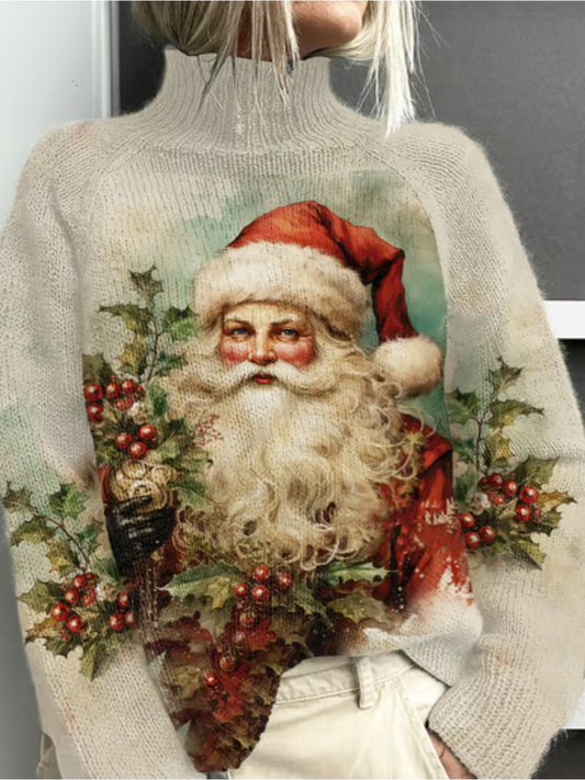 Christmas Sweater Vintage Santa Design - Vonnera