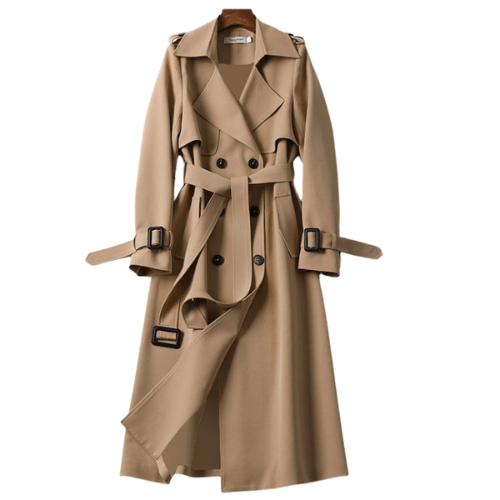 Women's Vintage Trench Coat Timeless Design - Vonnera
