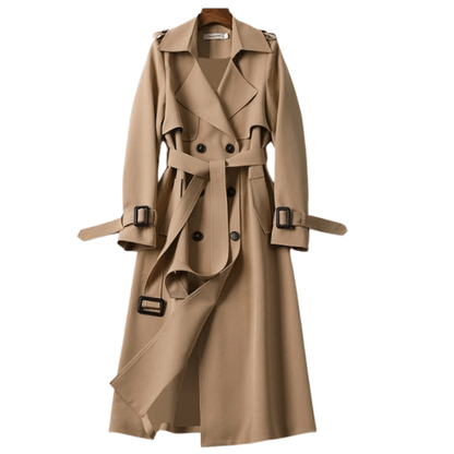 Women's Vintage Trench Coat Timeless Design - Vonnera