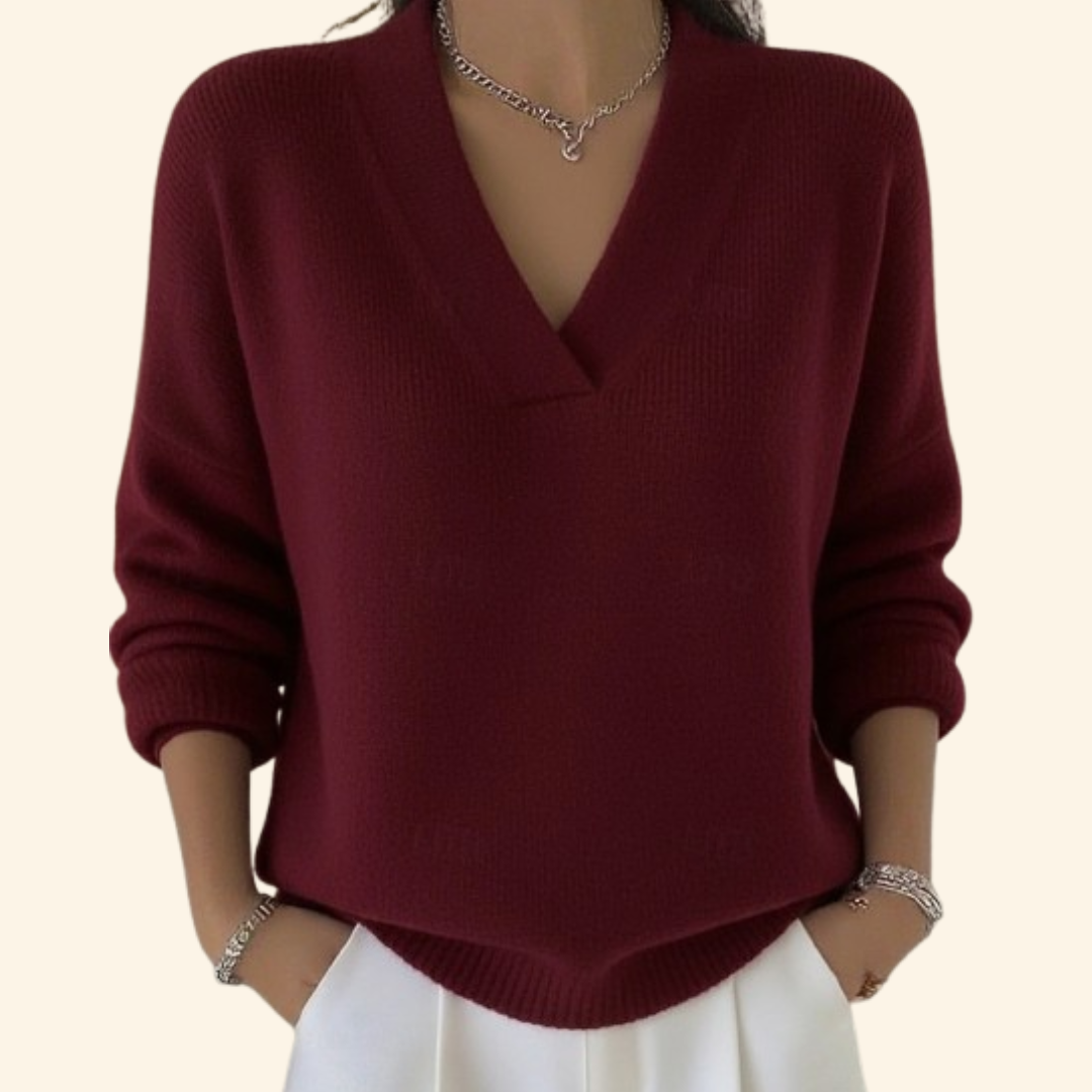 Women's Soft V-Neck Blouse - Vonnera