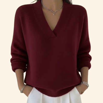 Women's Soft V-Neck Blouse - Vonnera