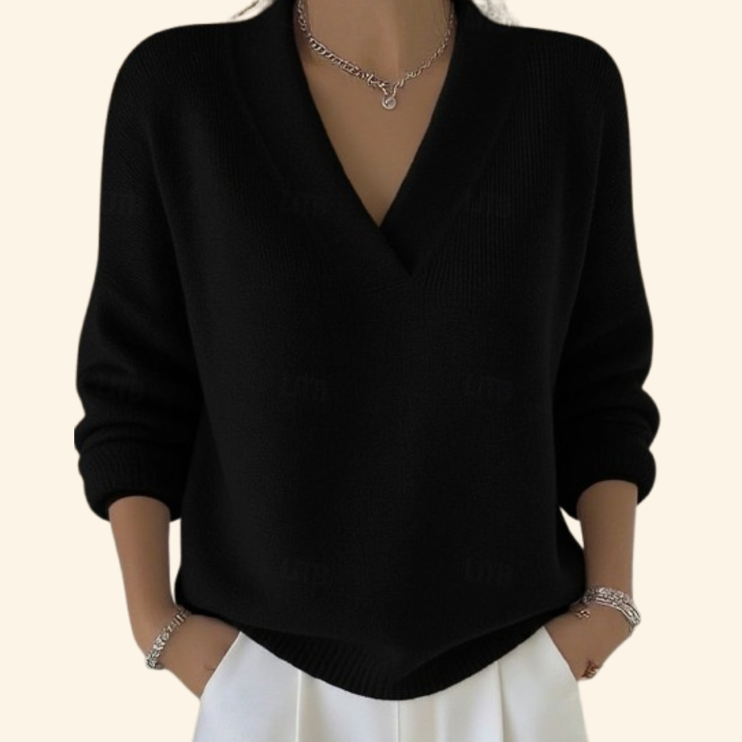 Women's V-Neck Blouse Long Sleeves
