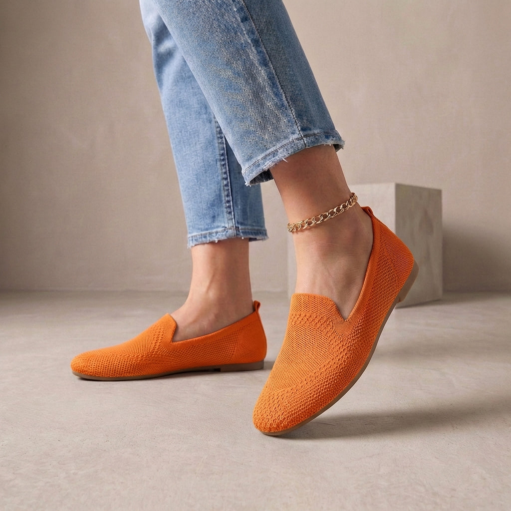 Women's Slip-On Flats Breathable Knit Lightweight