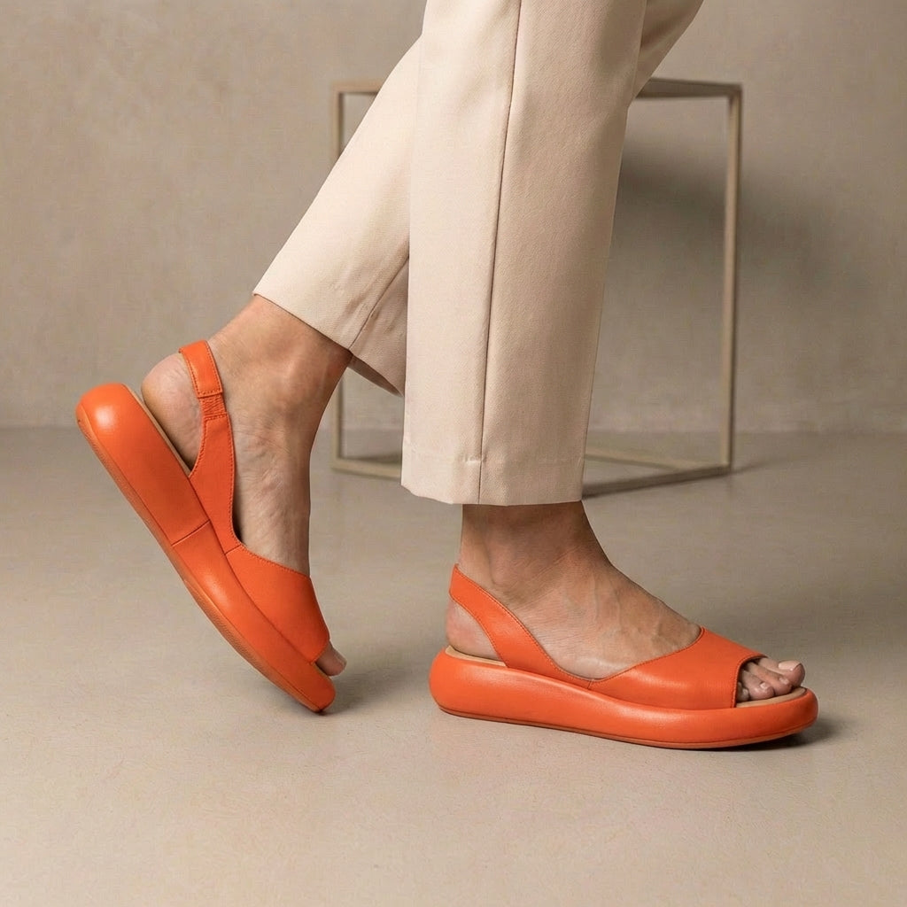 Women's Orthopedic Sandals Cushioned Sole Support Peep-Toe Slingback