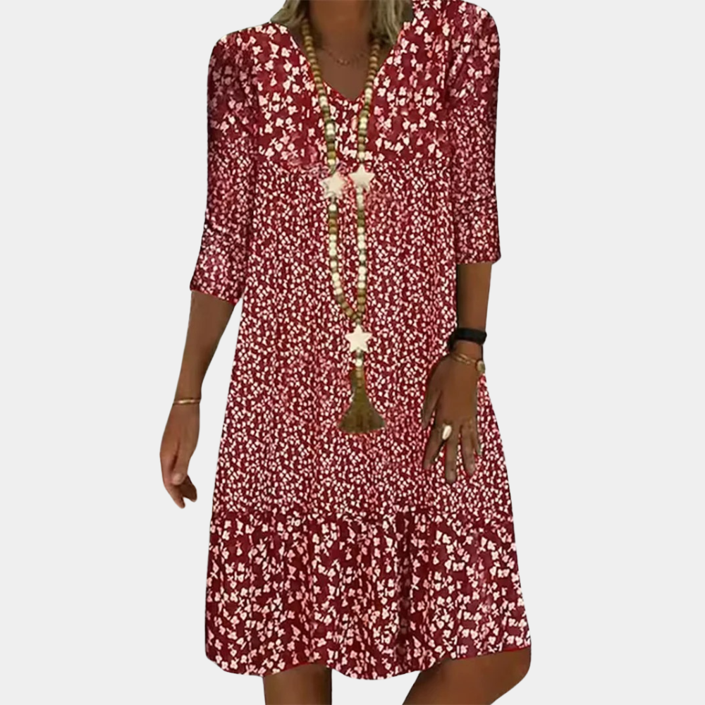 Women's Midi Dress Printed Comfortable