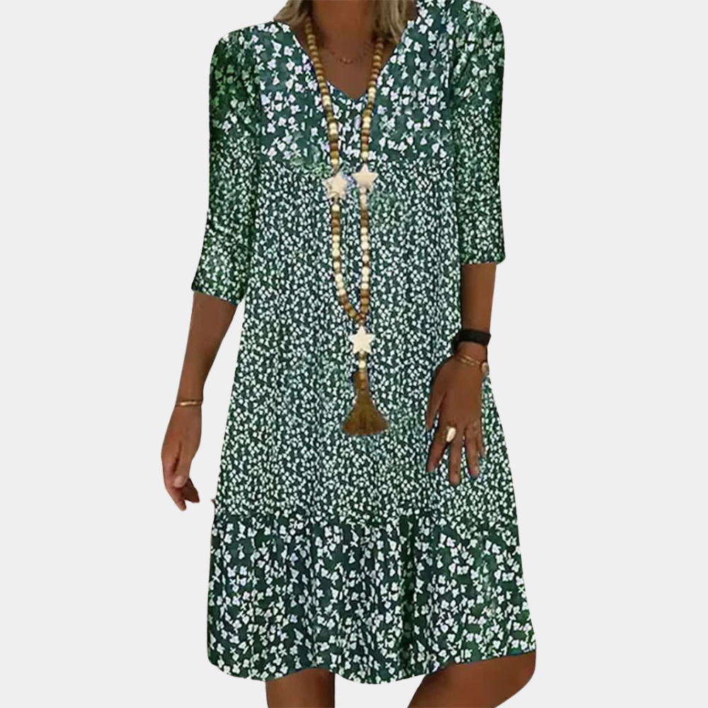 Women's Midi Dress Printed Comfortable - Vonnera