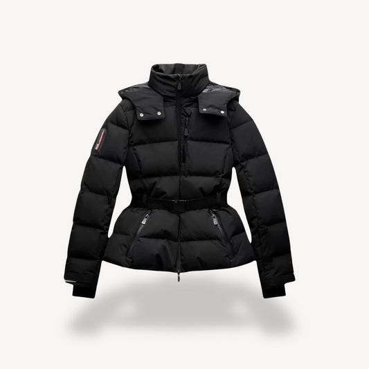 Women's Waterproof Puffer Jacket Black - Vonnera