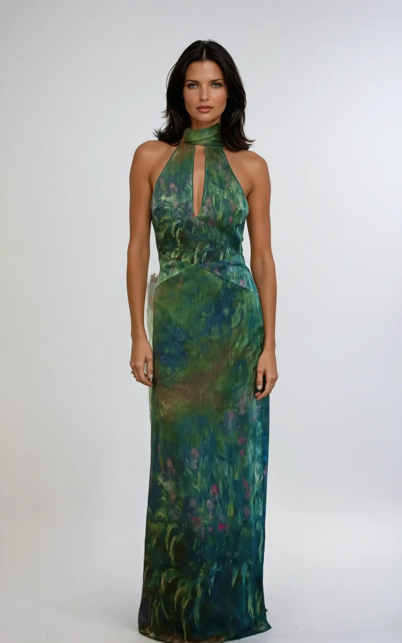 Women's Painterly Maxi Dress Elegant - Vonnera