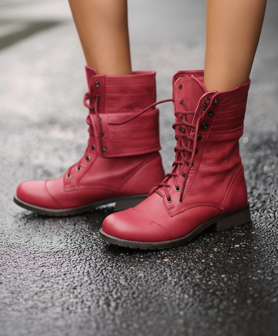 Women's Vintage Lace Up Ankle Boots
