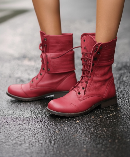 Women's Vintage Lace Up Ankle Boots