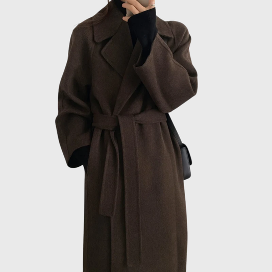Womens Belted Overcoat - Vonnera