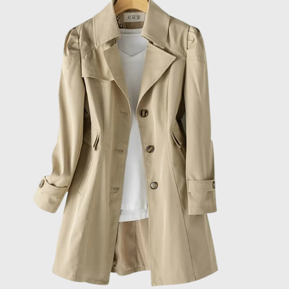 Women's Tailored Longline Coat Button Front