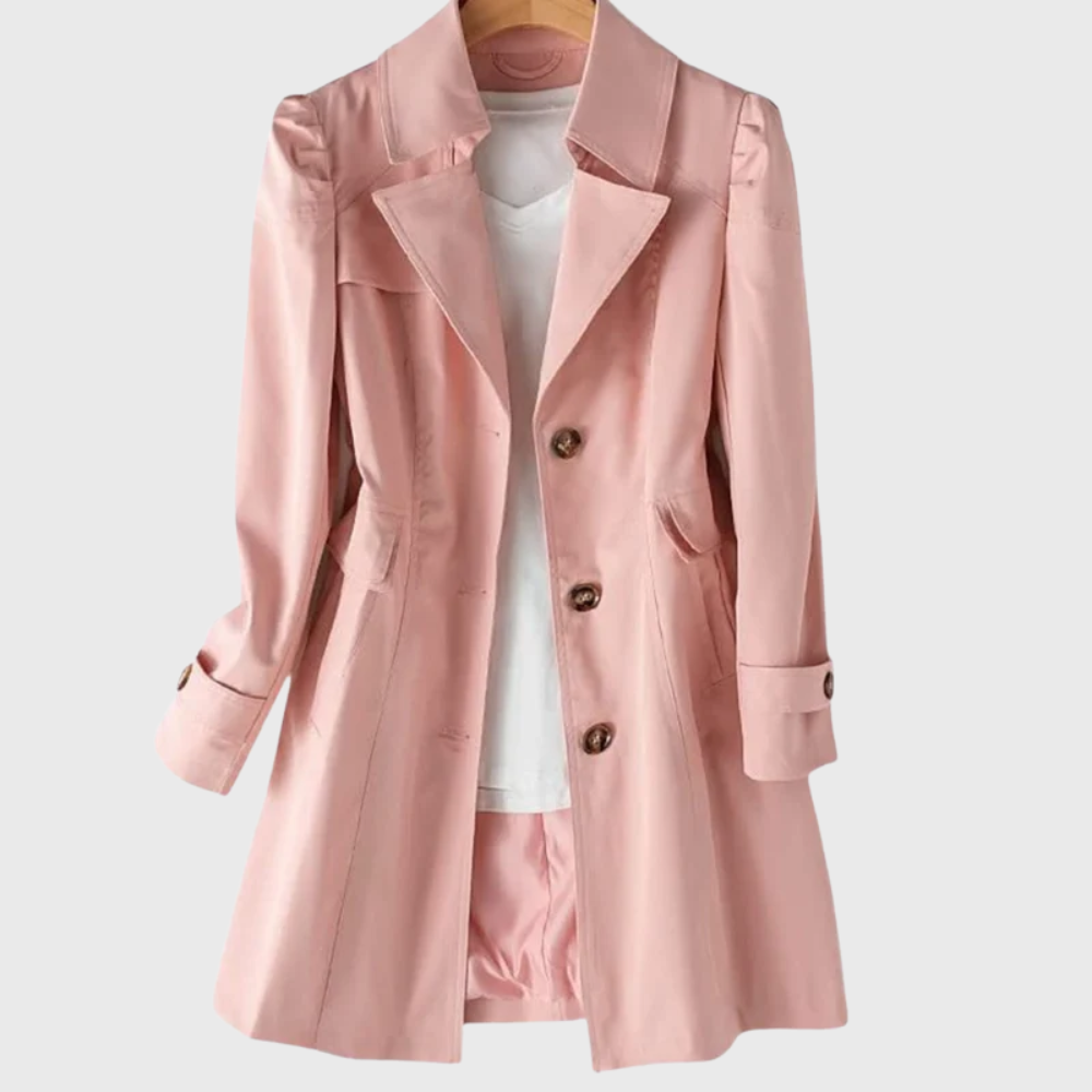 Women's Tailored Longline Coat Button Front