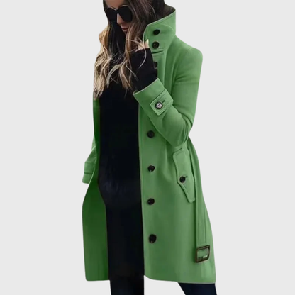 Women's Stand Collar Coat Front Button