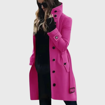 Women's Stand Collar Coat Front Button