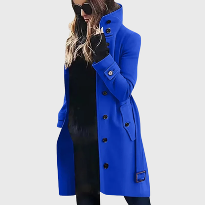 Women's Stand Collar Coat Front Button