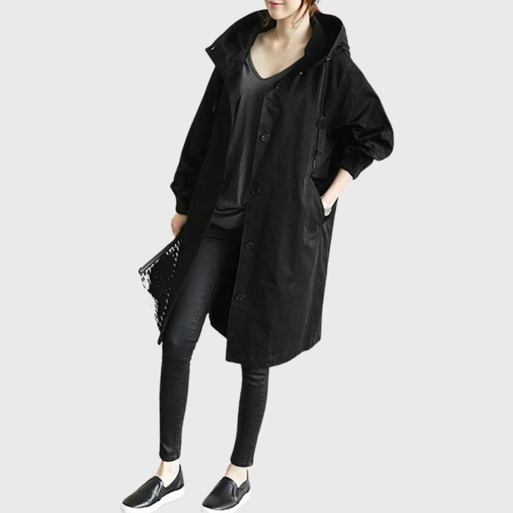 Women's Trench Coat Button Front
