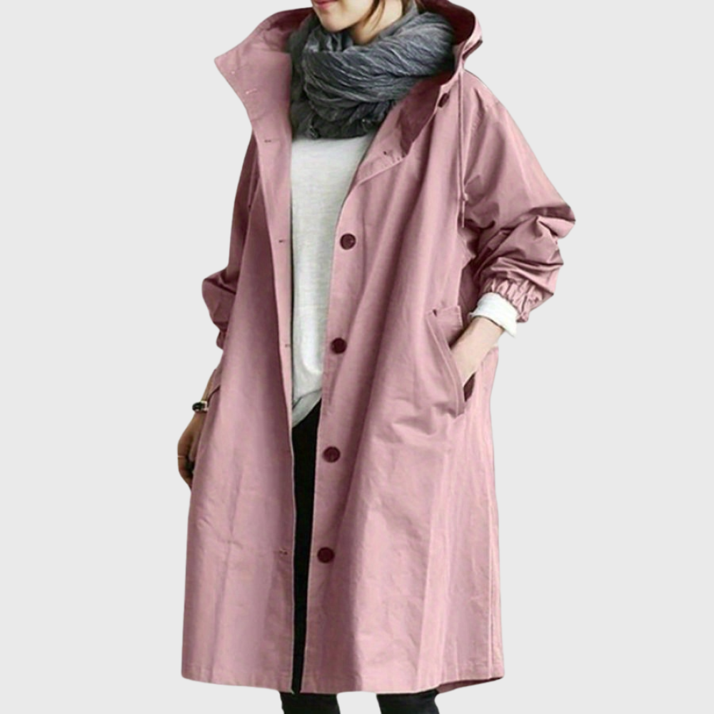 Women's Trench Coat Button Front