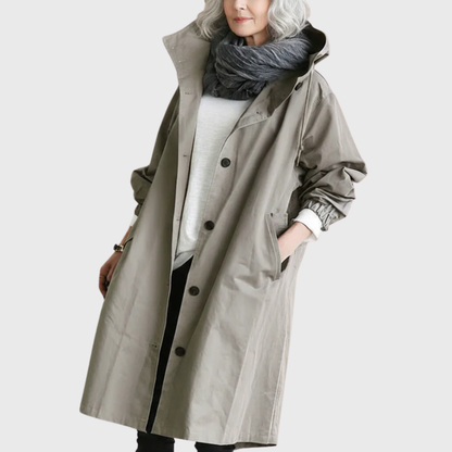Women's Trench Coat Button Front - Vonnera