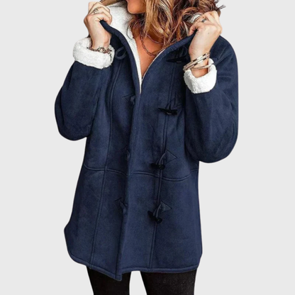 Women's Hooded Jacket Toggle Front Fastening