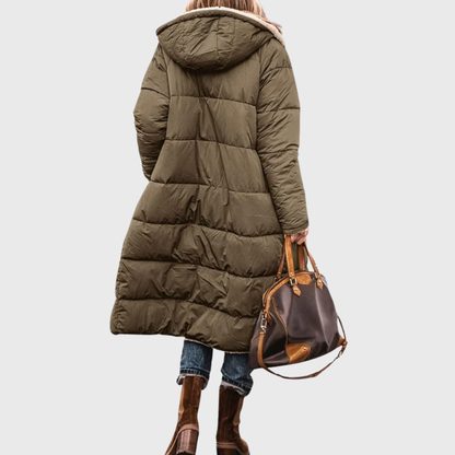 Women's Long Hooded Mid Length Coat