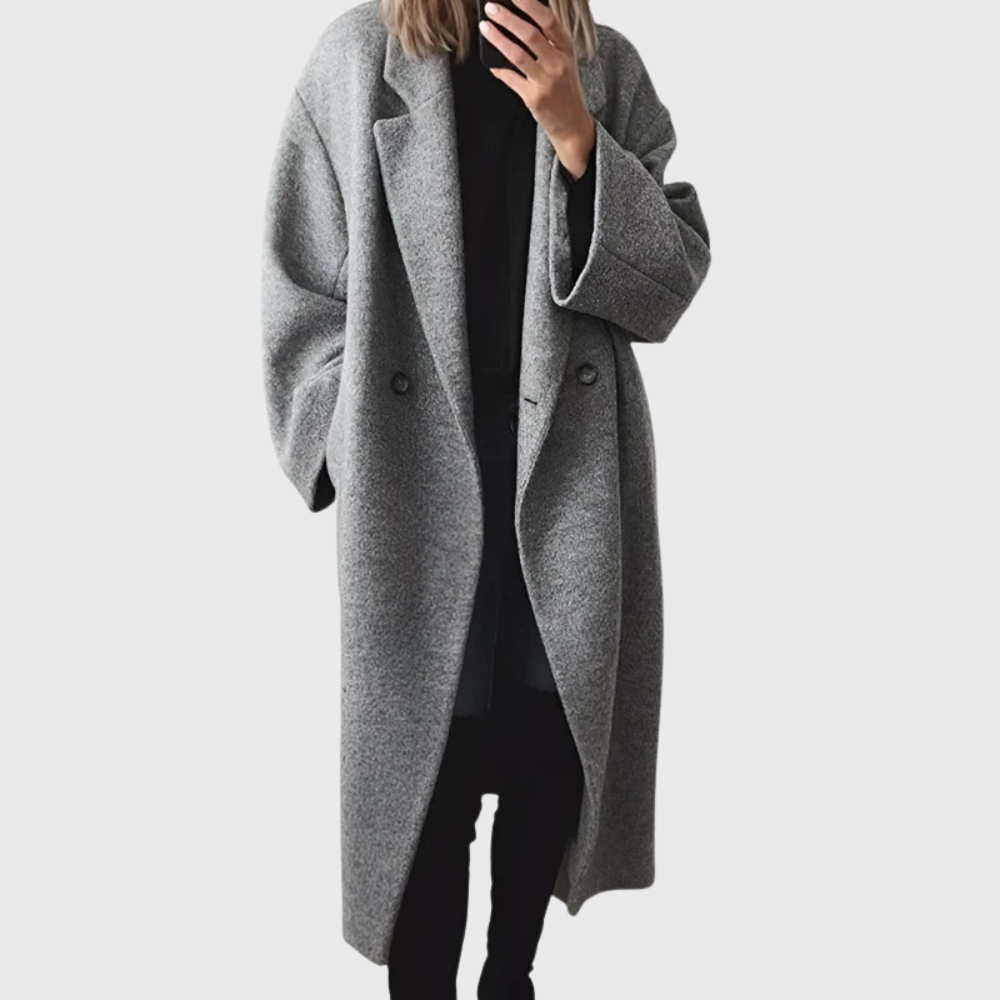Women's Longline Double Breasted Trench Coat - Vonnera