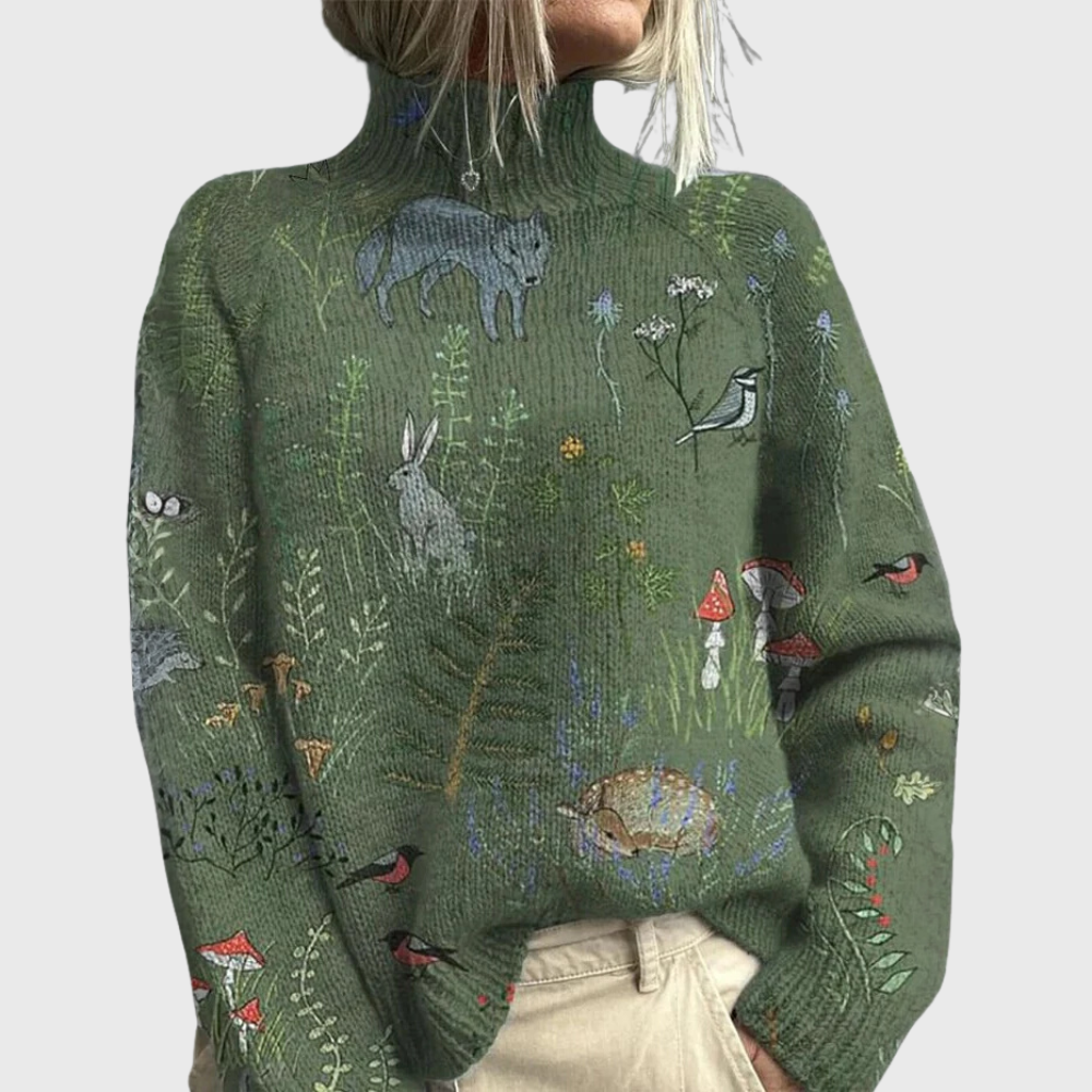 Women's Animal Print Sweater - Vonnera