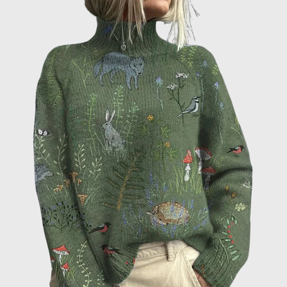 Women's Animal Print Sweater - Vonnera