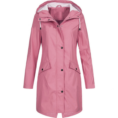 Lightweight Waterproof Hooded Raincoat for Women Windproof