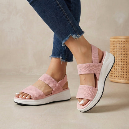 Orthopedic Platform Sandals Elastic Strap Comfortable