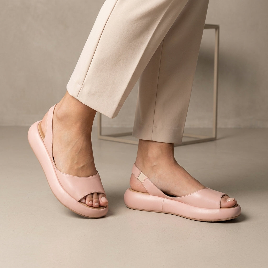 Women's Orthopedic Sandals Cushioned Sole Support Peep-Toe Slingback - Vonnera