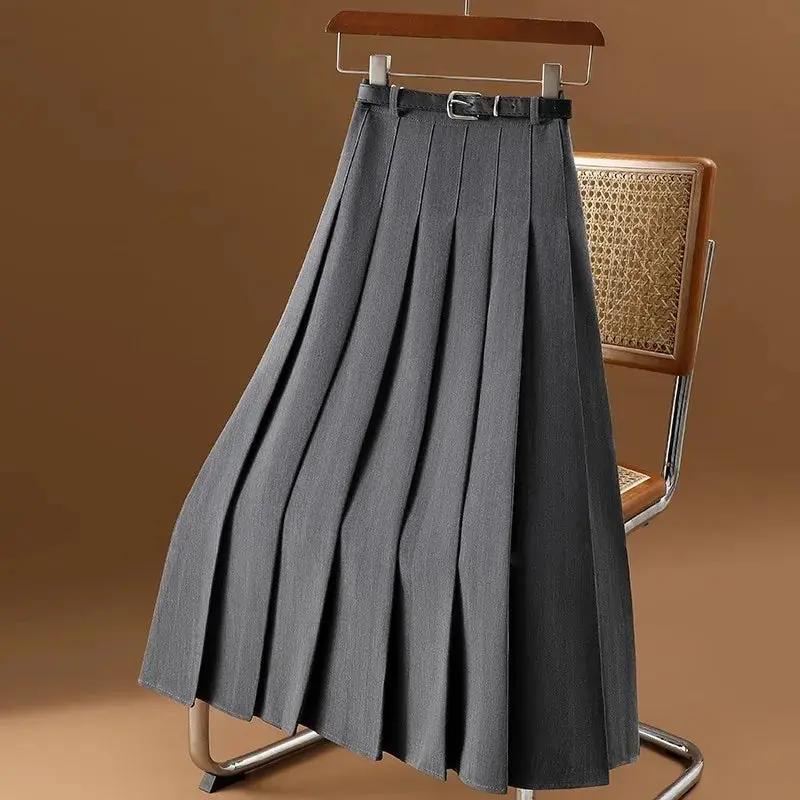 Women's Pleated Midi Skirt Black - Vonnera