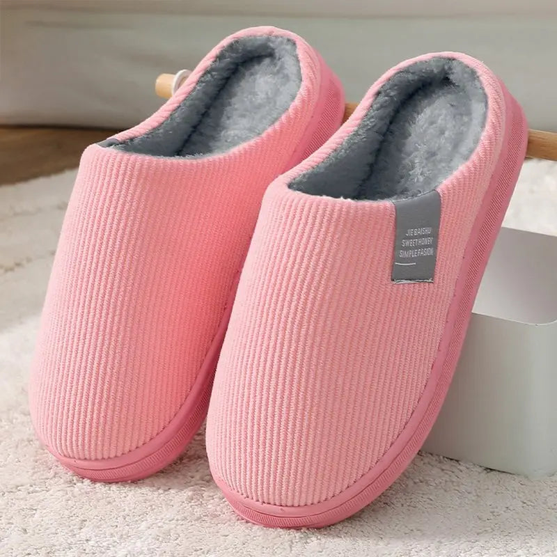 Women's Plush Cotton Slippers Non-Slip Comfortable - Vonnera