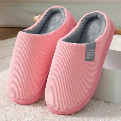 Women's Plush Cotton Slippers Non-Slip Comfort - Vonnera