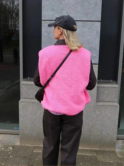 Plush Fleece Vest for Women – Cozy & Effortless Layering-Caliboot