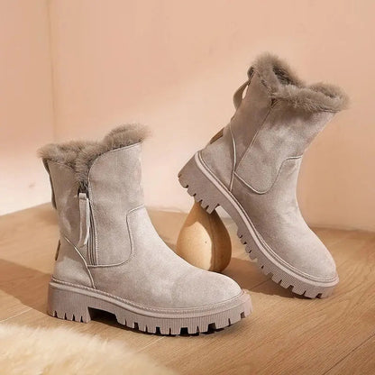 Women's Plush Snow Boots Platform Winter - Vonnera