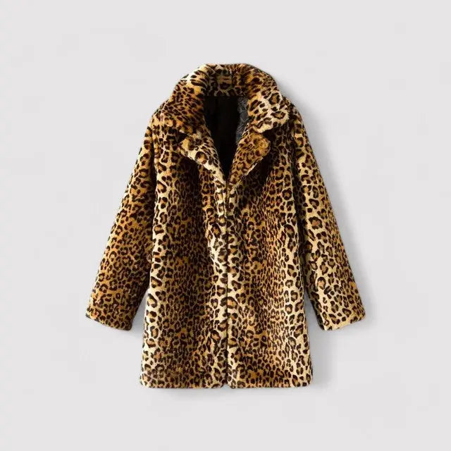 Women's Leopard Print Coat Cozy - Vonnera