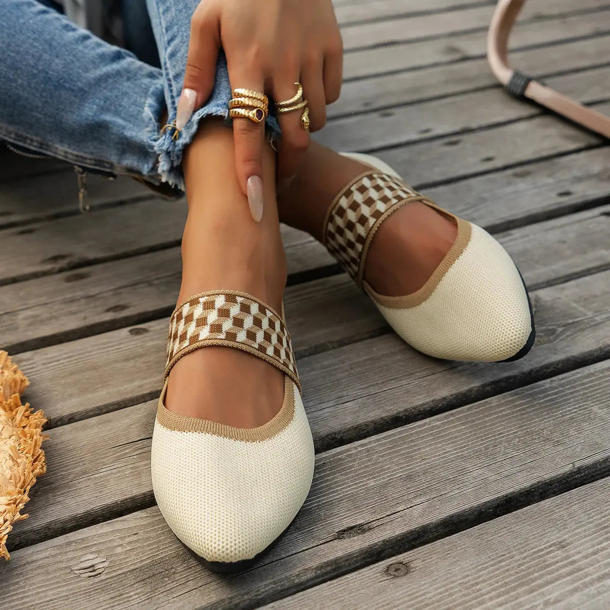 Women's Pointed Toe Ballet Flats Comfortable - Vonnera