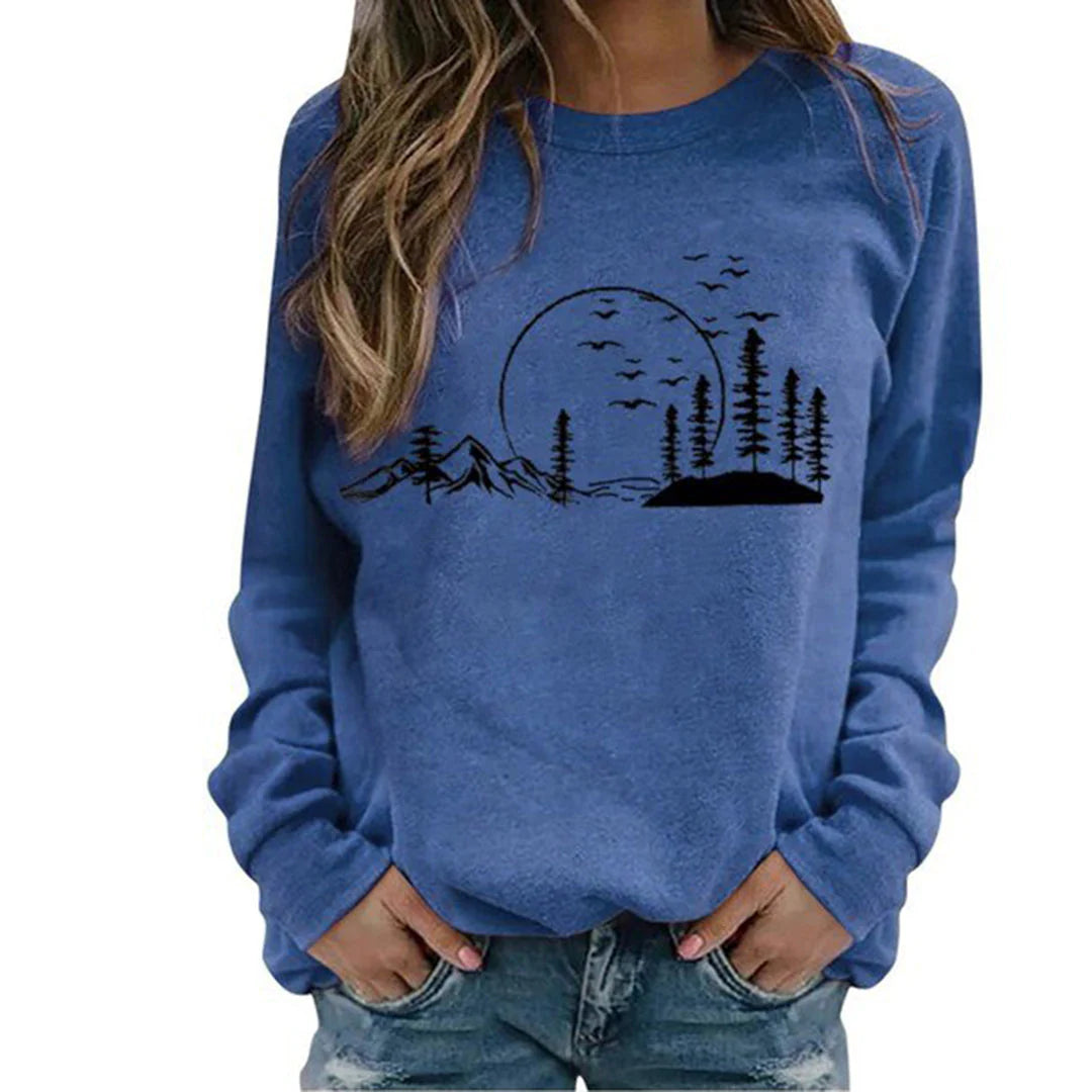 Women's Round Neck Sweater Comfortable - Vonnera