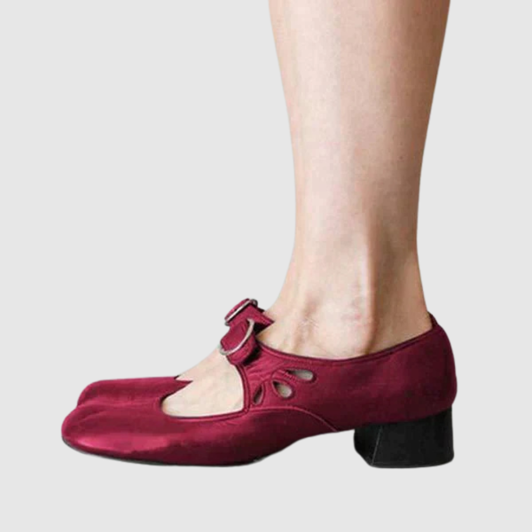 Women's Mary Jane Shoes Rounded-Toe Buckled Strap